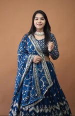 Beautiful embroidery zari work lehenga choli - Joshindia