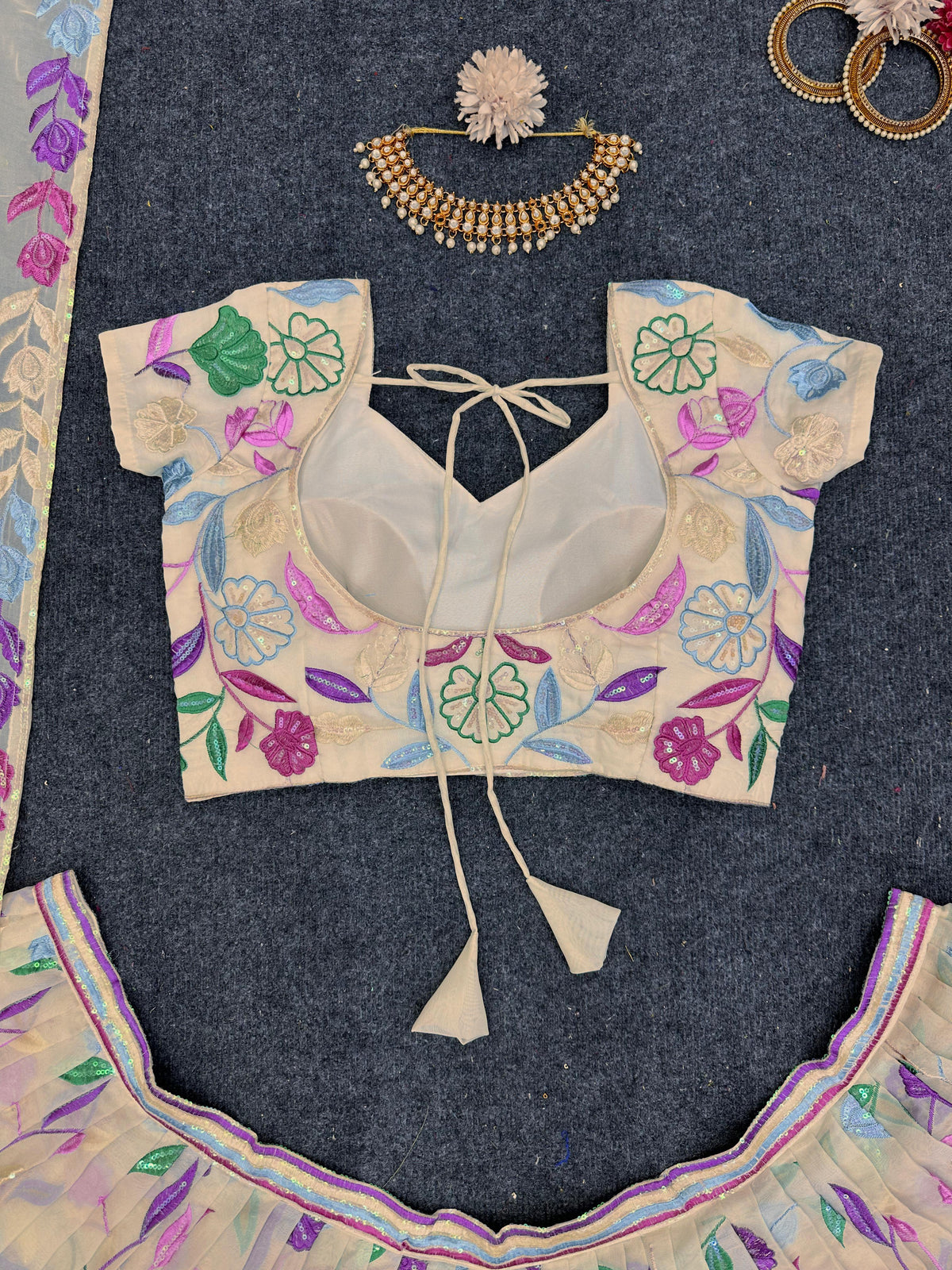 Buy Cream Color Lehenga Online At Best Price - Joshindia