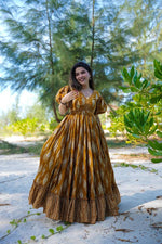 Shell Print One-Piece Maxi Dress - Joshindia