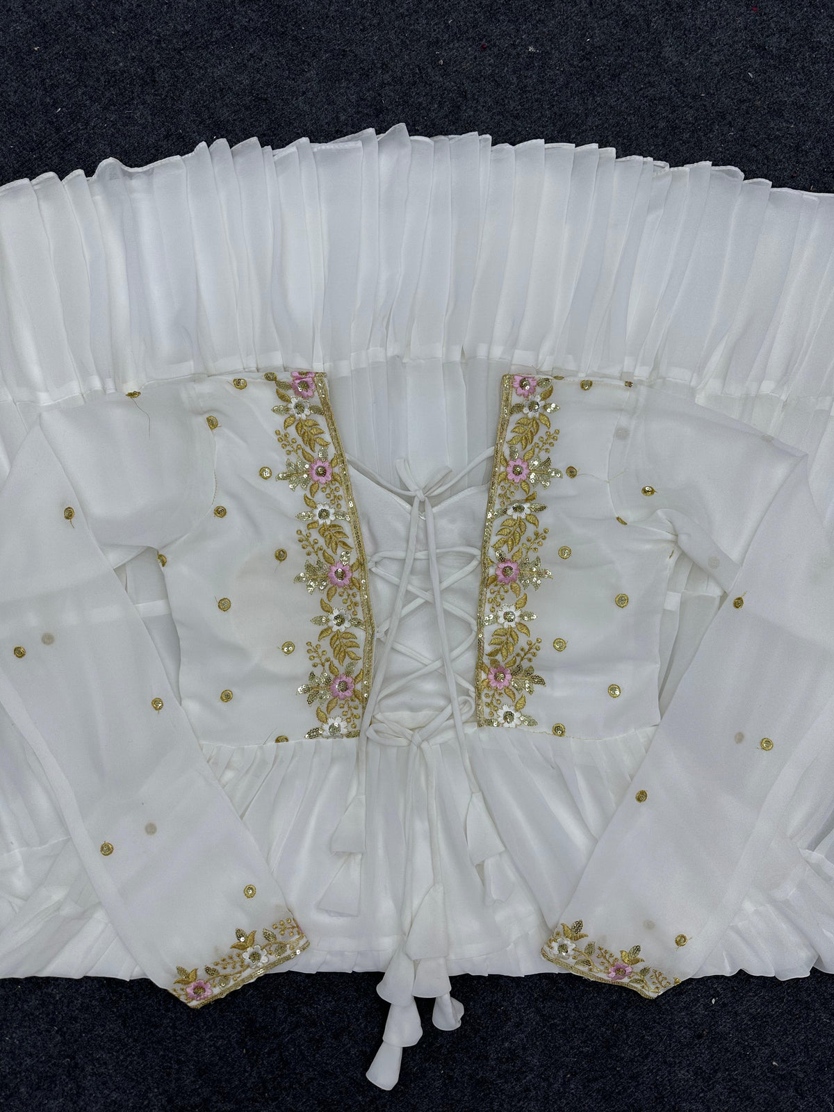 Beautiful Designer Suit On Heavy Faux Georgette Fabric - Joshindia