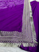 Purple Organza Lehenga With A Heavy Blouse And Dupatta - Joshindia