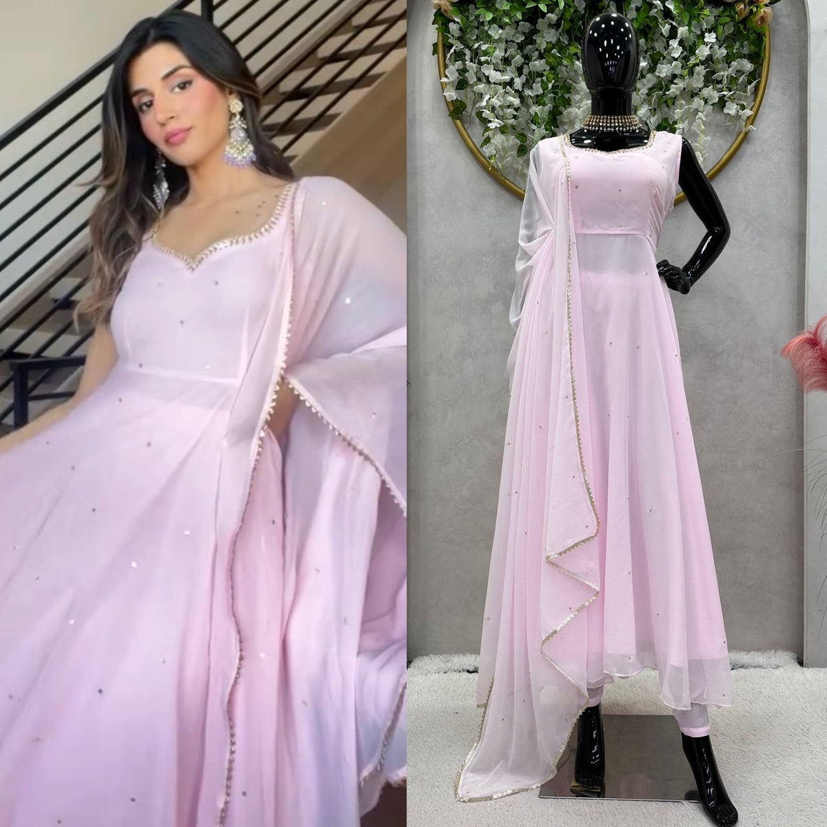 Embrace Grace with Our Baby Pink Suit - Joshindia