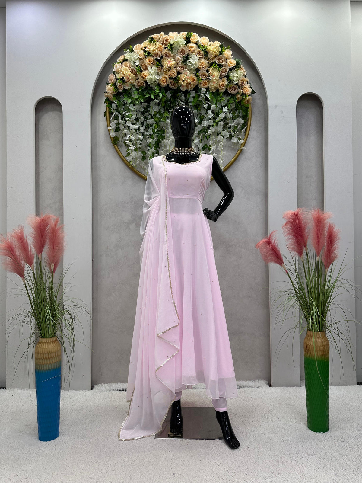 Embrace Grace with Our Baby Pink Suit - Joshindia