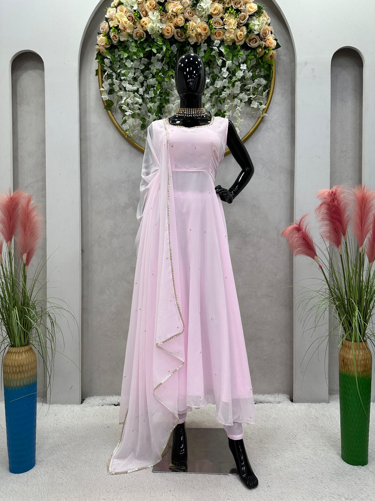 Embrace Grace with Our Baby Pink Suit - Joshindia