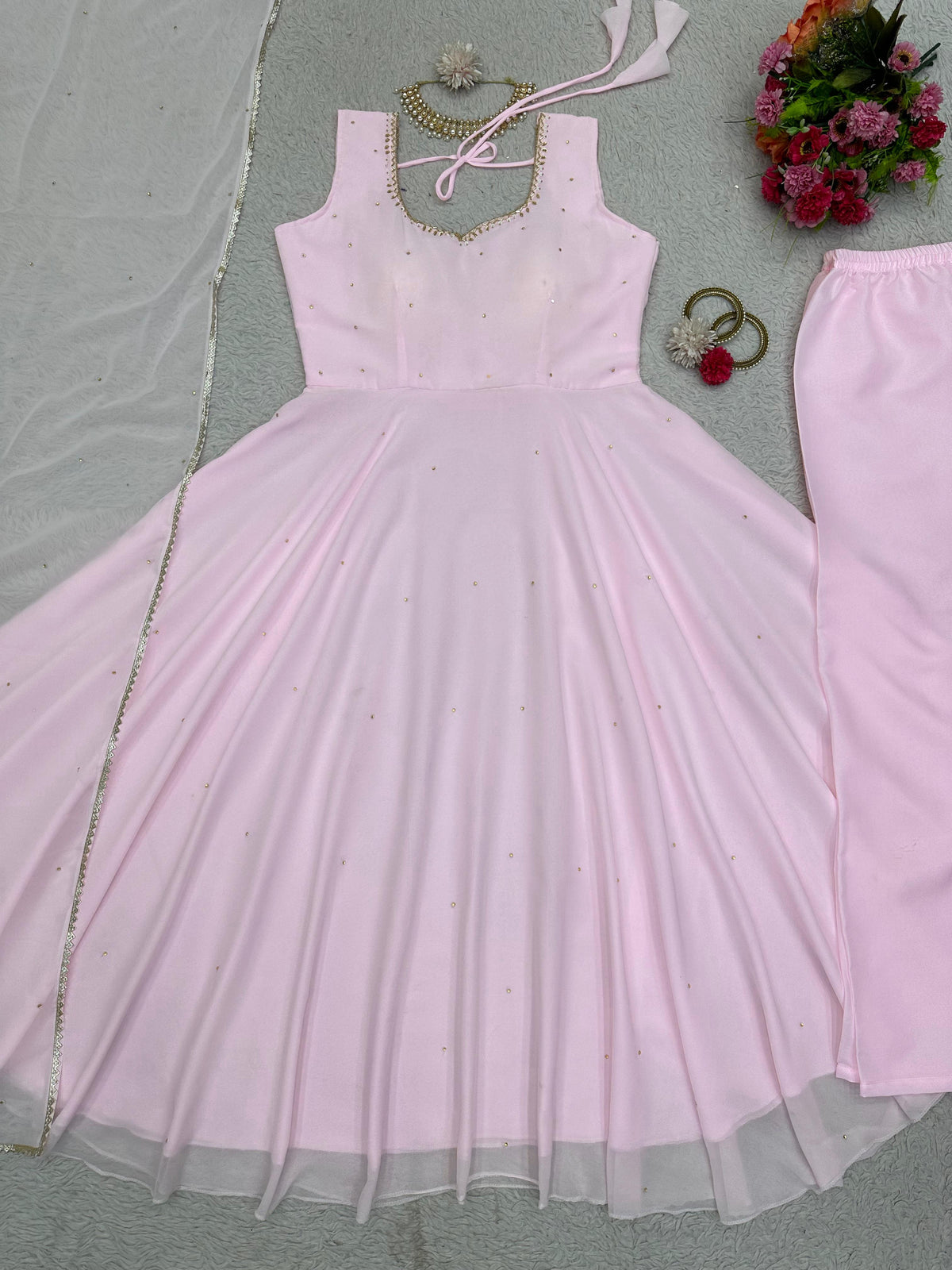 Embrace Grace with Our Baby Pink Suit - Joshindia