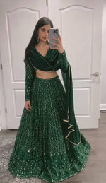 Buy Green Chikankari Lehenga for Women Online - Joshindia