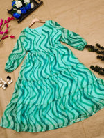 Green Zig Zag Maxi For Women At Best Price Online - Joshindia