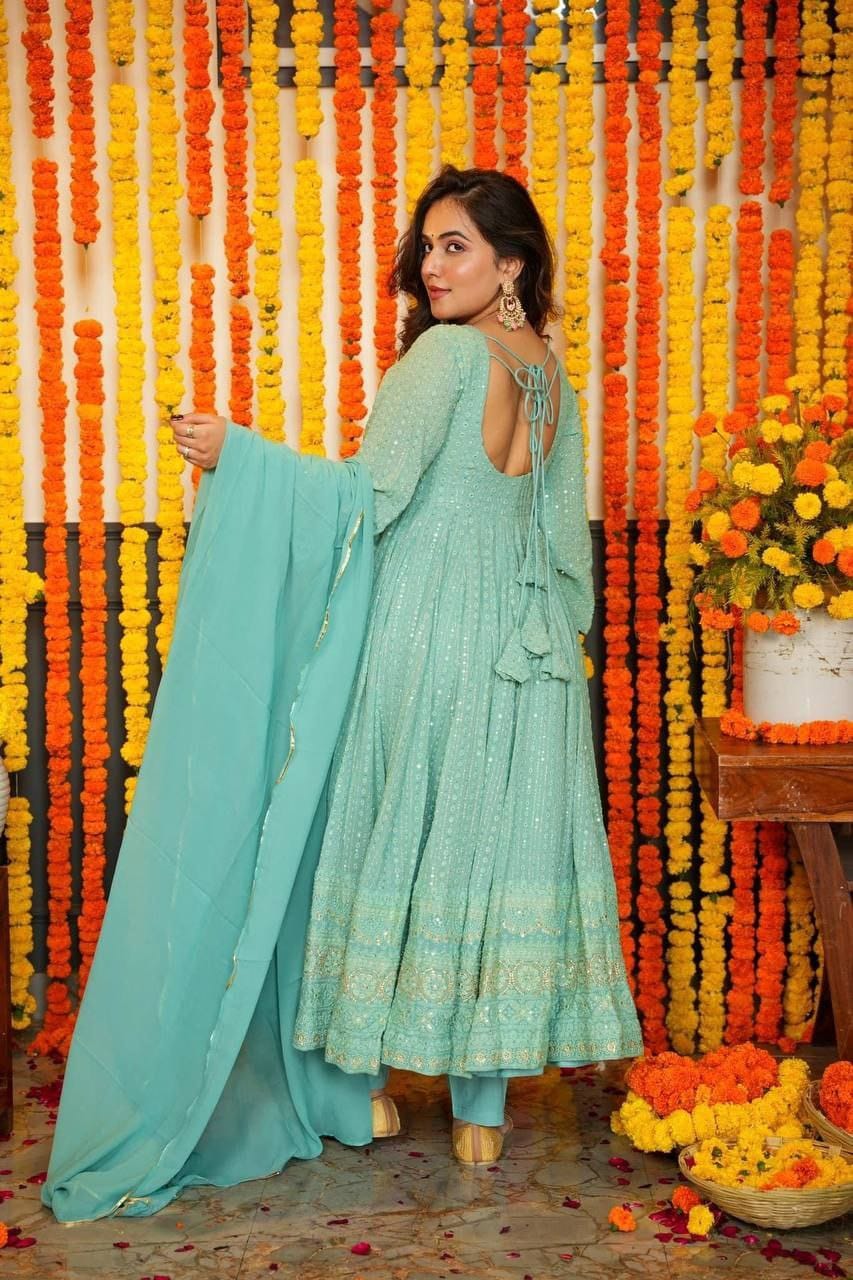 Buy Blue Chikankari Kurtis For Women - Joshindia