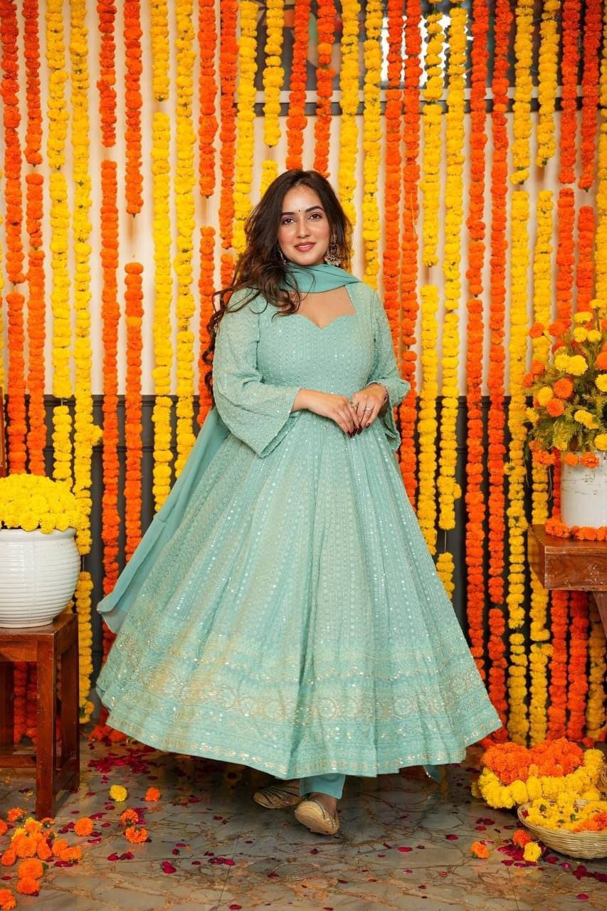 Buy Blue Chikankari Kurtis For Women - Joshindia