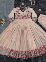 Buy Latest Cream Anarkali Suit Online At Best Price - Joshindia
