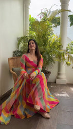 Beautiful Designer Suit On Tabby Silk Women Suit - Joshindia