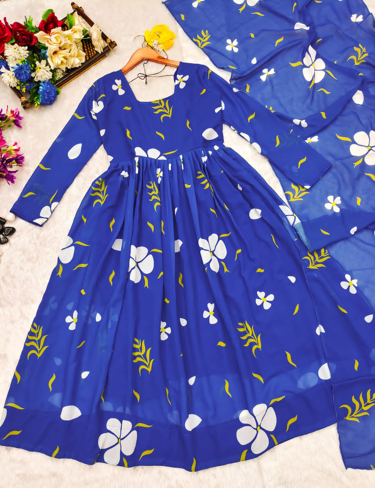 Buy Blue Floral Salwar Suit online in India - Joshindia