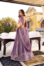 Light Purple Chocolate Crush Sequins Embroidered Lehenga Choli