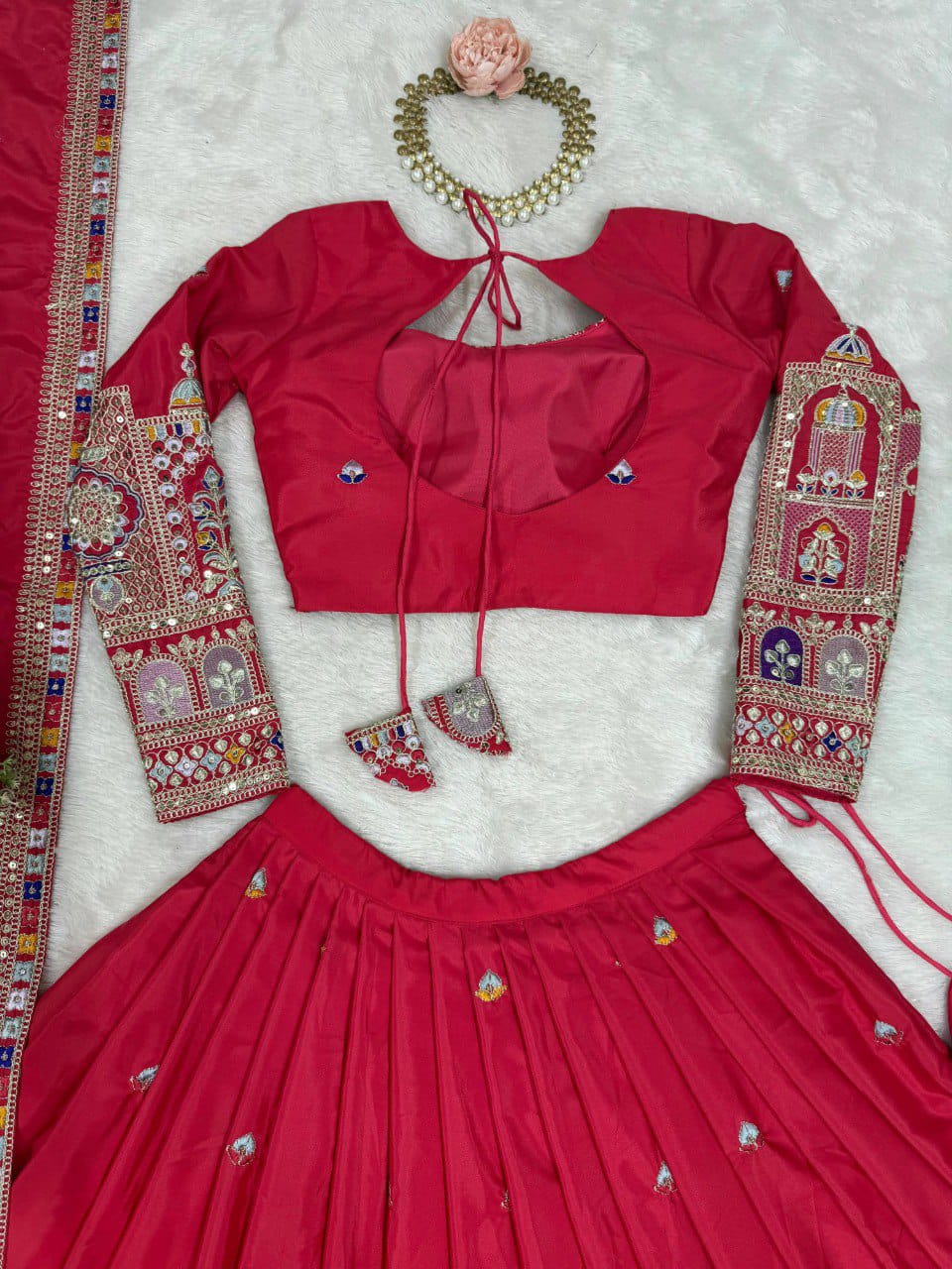 Dark Pink Color Designer party Wear Lehenga Choli