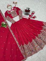 Dark Pink Color Designer party Wear Lehenga Choli