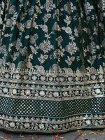 beautifully crafted green dola silk jacquard Lehenga Choli
