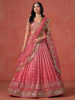 Pink Georgette beautiful Designer Party Wear Lehenga Choli