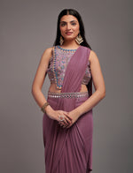 Wild Berry pink saree with rich blouse - Joshindia