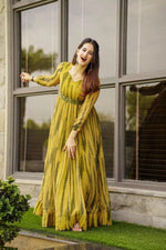 Buy Yellow Colour Gowns Online From Best Designs - Joshindia