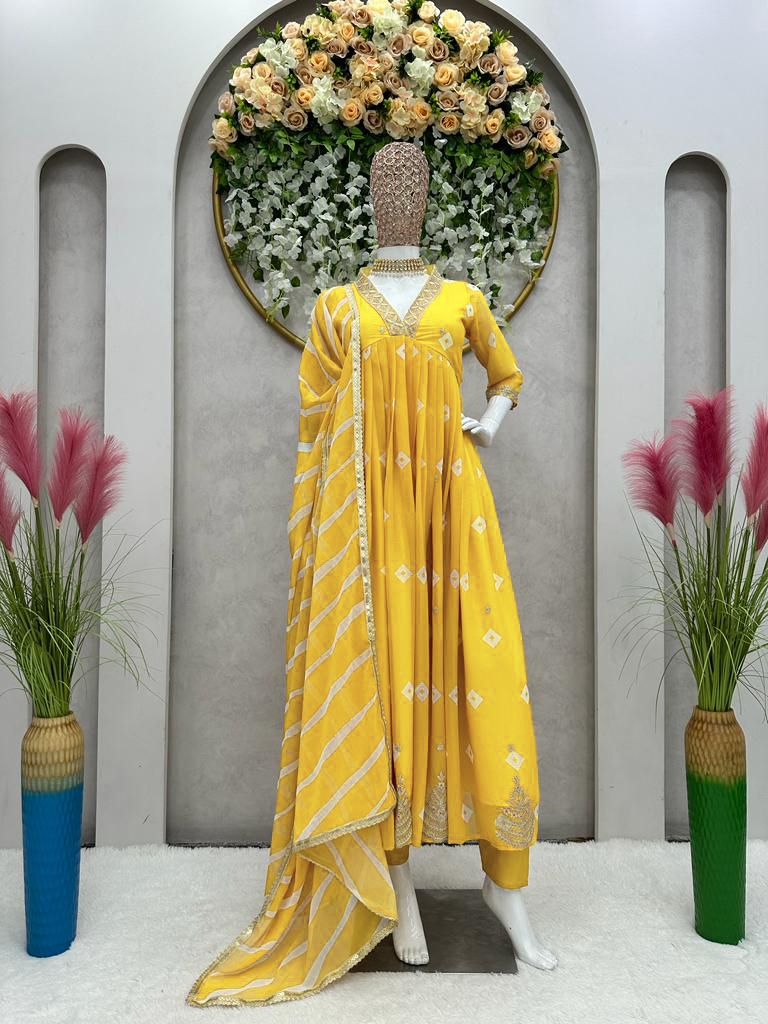 Buy Trendy Yellow Gown Online in India - Joshindia