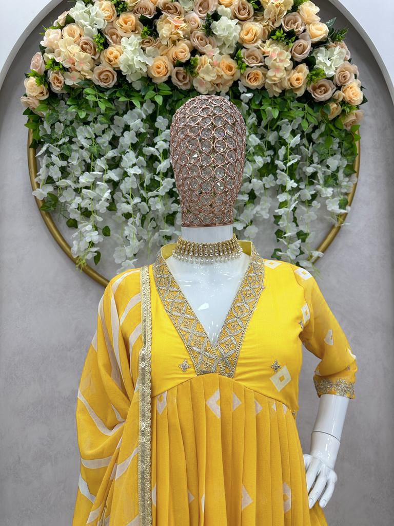 Buy Trendy Yellow Gown Online in India - Joshindia