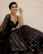 Buy Black Color Heavy Designer Sequence Work Lehenga Choli For Rich Look - Joshindia