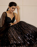 Buy Black Color Heavy Designer Sequence Work Lehenga Choli For Rich Look - Joshindia