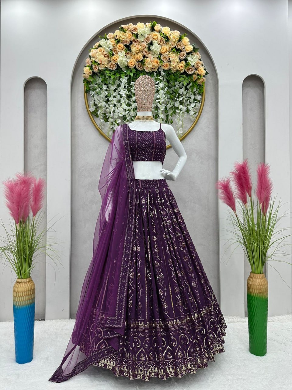 Buy Latest Purple Color Lehenga Choli Online at Best Price - Joshindia