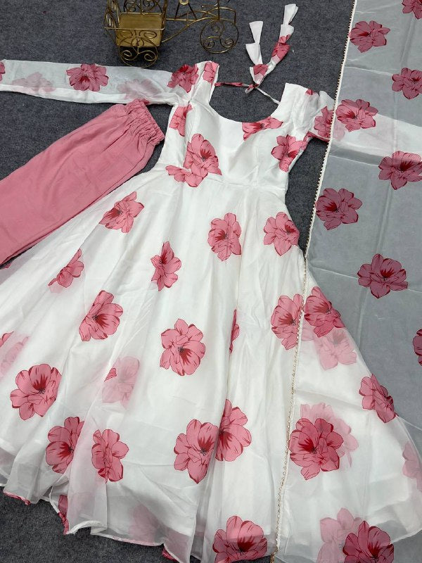 Buy White Anarkali Online In India At Best Price Offers - Joshindia