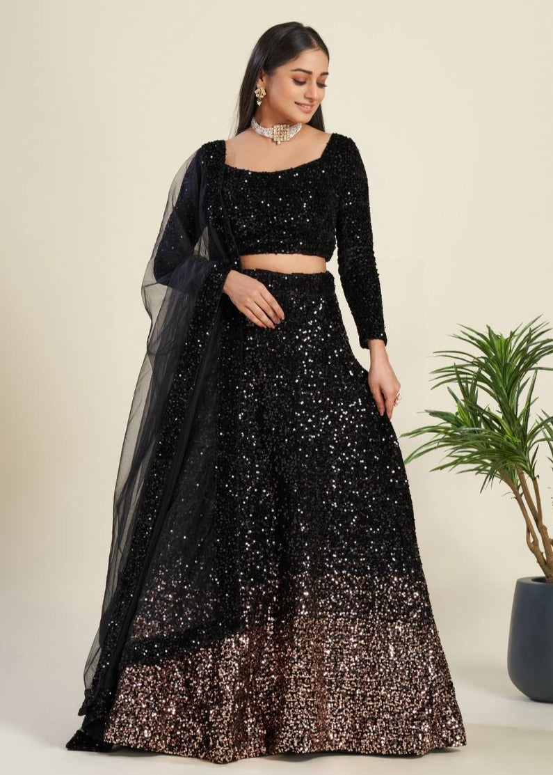 Buy Latest Black Color Lehenga Choli Online at Best Price - Joshindia