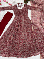 Latest Designs of Maroon Anarkali Dresses Shopping - Joshindia