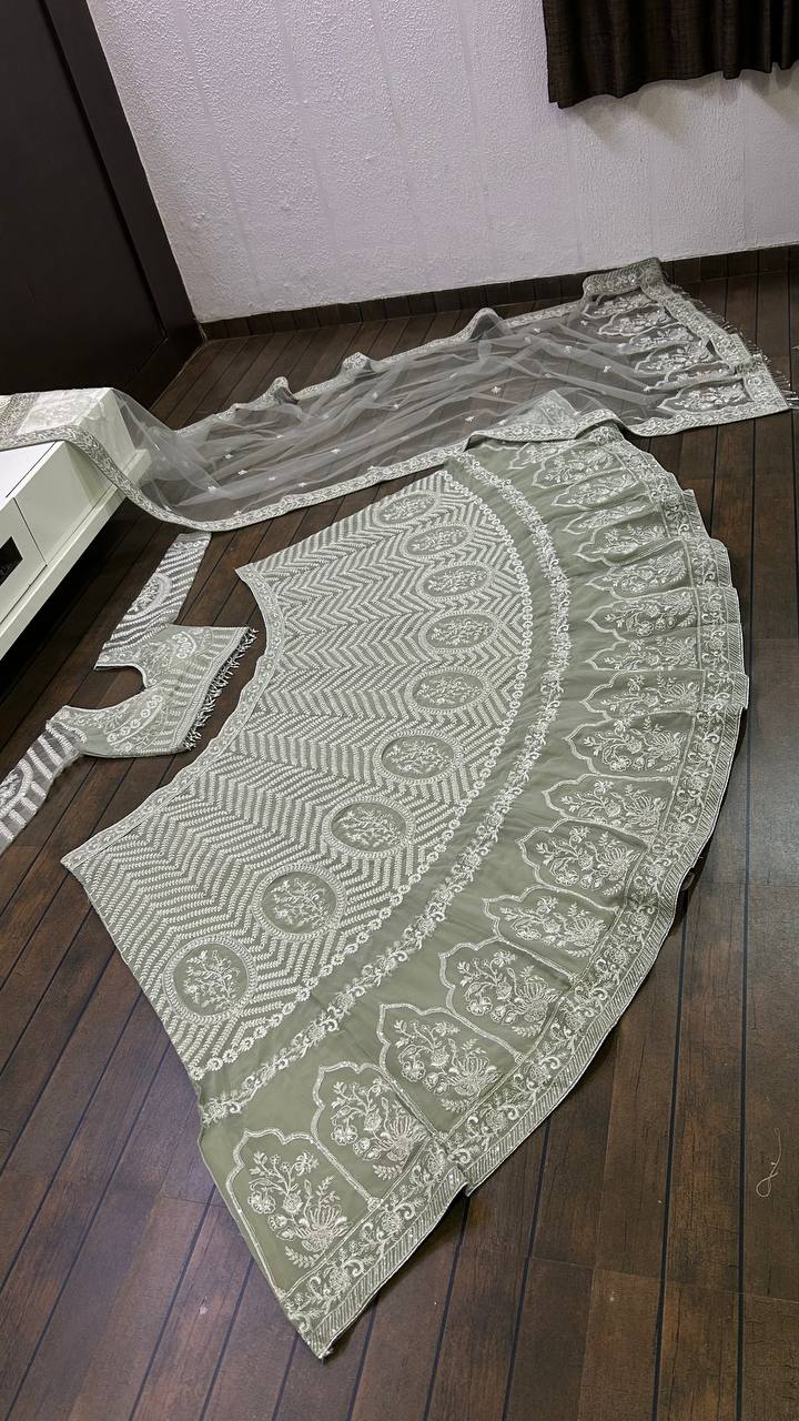 New Arrival Mehndi Lehenga Choli Online - Joshindia