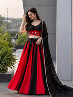 Navratri Special Cotton Lehenga Choli with Real Mirror Work
