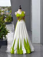Navratri Special Cotton Lehenga Choli with Mirror Work & Georgette Dupatta