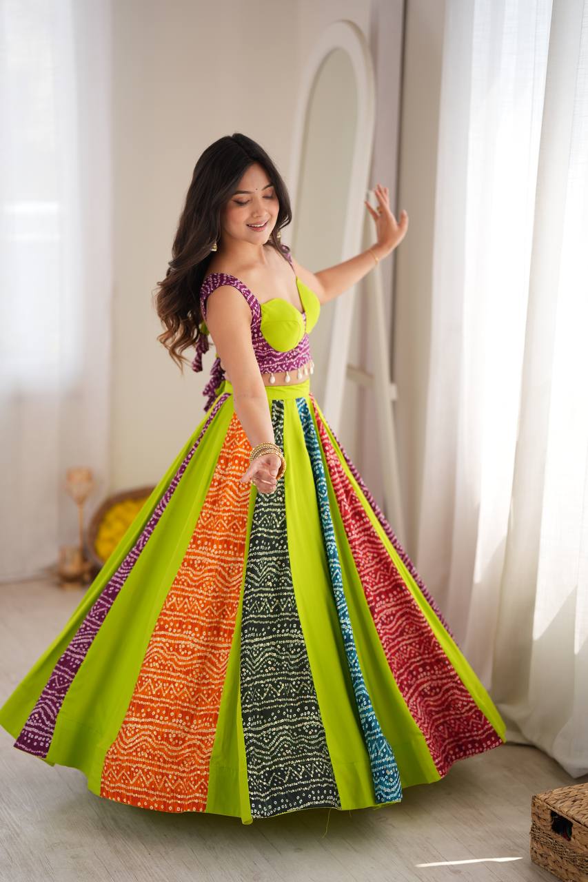 Heavy Rayon Digital Print Lehenga Choli | Full Stitched Boutique Lehenga for Women