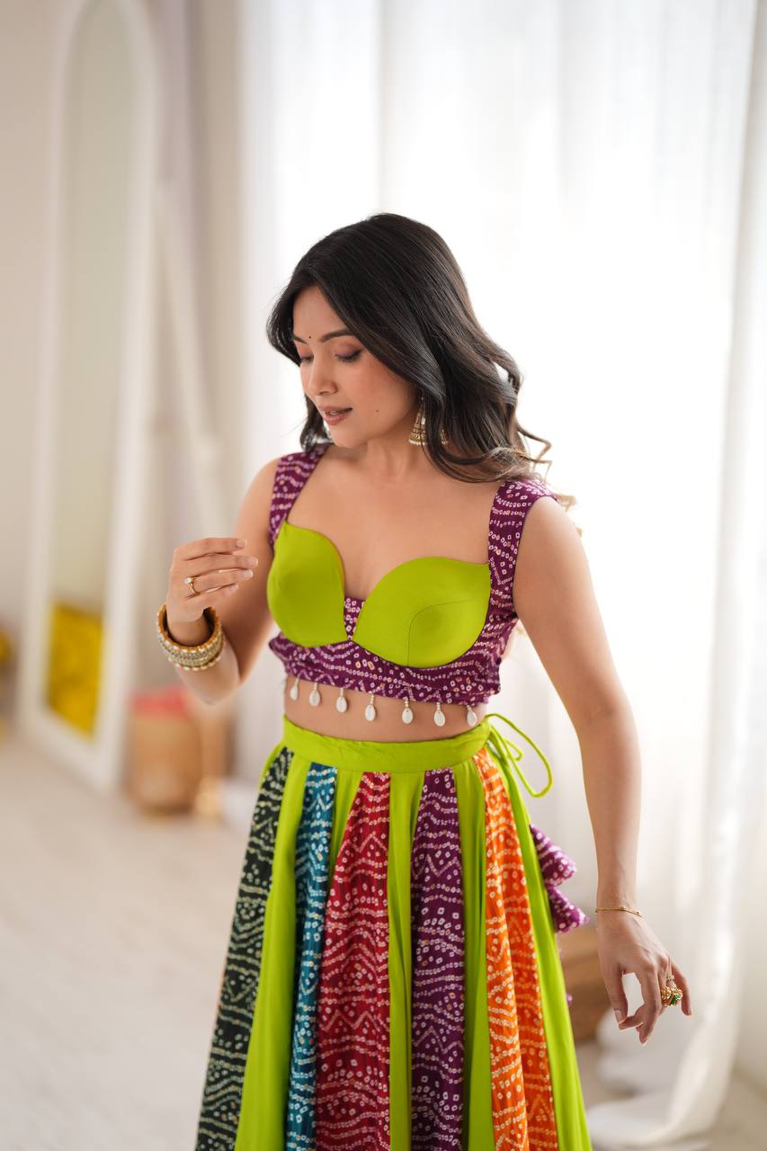 Heavy Rayon Digital Print Lehenga Choli | Full Stitched Boutique Lehenga for Women