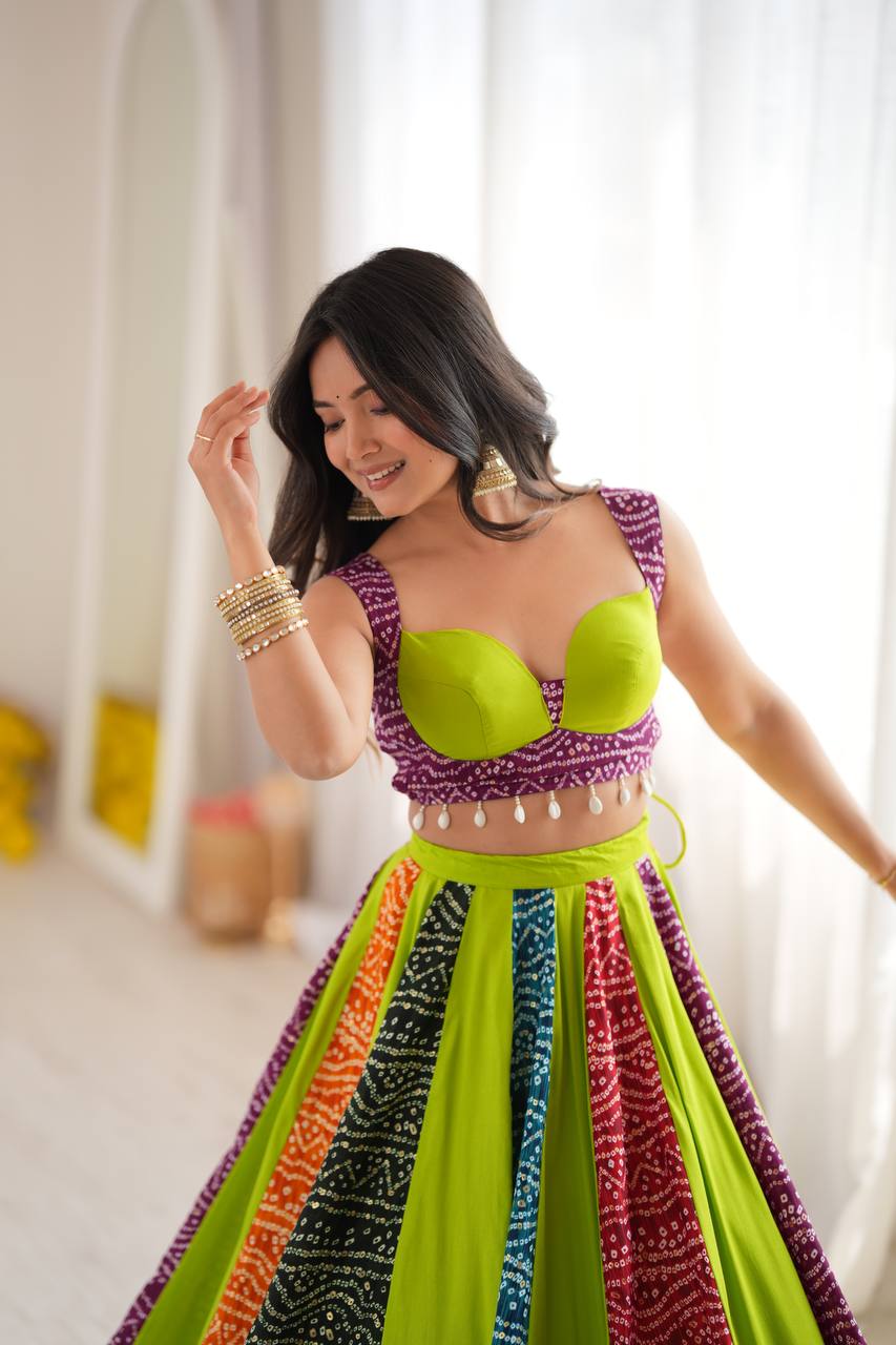 Heavy Rayon Digital Print Lehenga Choli | Full Stitched Boutique Lehenga for Women