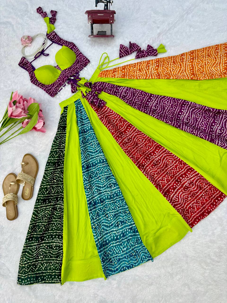 Heavy Rayon Digital Print Lehenga Choli | Full Stitched Boutique Lehenga for Women