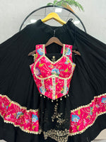 Navratri Special Pure Cotton Lehenga Choli with Mirror Work & Embroidered Dupatta