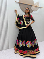 Navratri Special Pure Cotton Lehenga Choli with 6 Meter Big Flair | Foil Print Choli & Lace Border Dupatta 