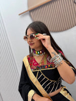 Navratri Special Pure Cotton Lehenga Choli with 6 Meter Big Flair | Foil Print Choli & Lace Border Dupatta 