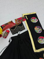 Navratri Special Pure Cotton Lehenga Choli with 6 Meter Big Flair | Foil Print Choli & Lace Border Dupatta 