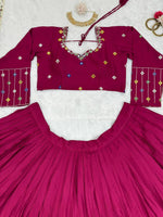 Rayon Digital Print Lehenga Choli with Real Mirror Work