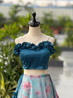 Pure Organza Silk Digital Printed Lehenga Choli with Japan Satin Blouse