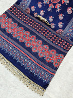 Premium Japan Satin Semi Gajji Silk Bandhani Saree with Peacock Pallu & Mirror Lace Border