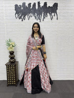 Premium Ajrakh Printed Lehenga Choli – Navratri Special Heavy Rayon Cotton Set