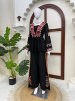 Heavy Rayon Silk Top Plazo Set with Real Mirror Embroidery & Kodi Work | Ready to Wear