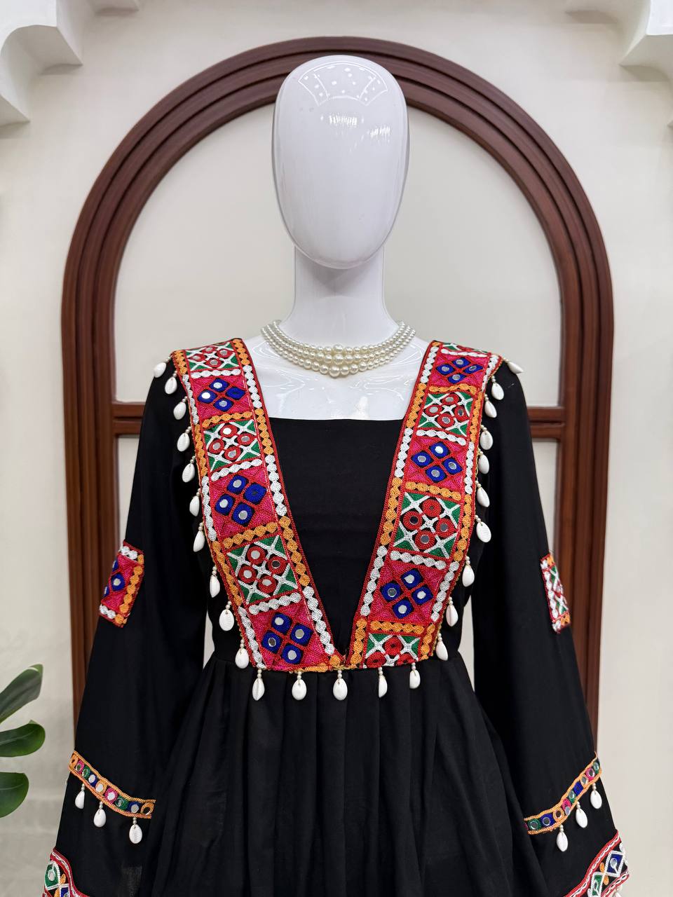 Heavy Rayon Silk Top Plazo Set with Real Mirror Embroidery & Kodi Work | Ready to Wear