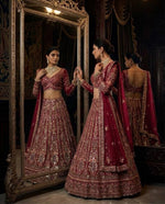 Butterfly Net Lehenga with Sequins Embroidery & Cancan Canvas Layers | Semi-Stitched