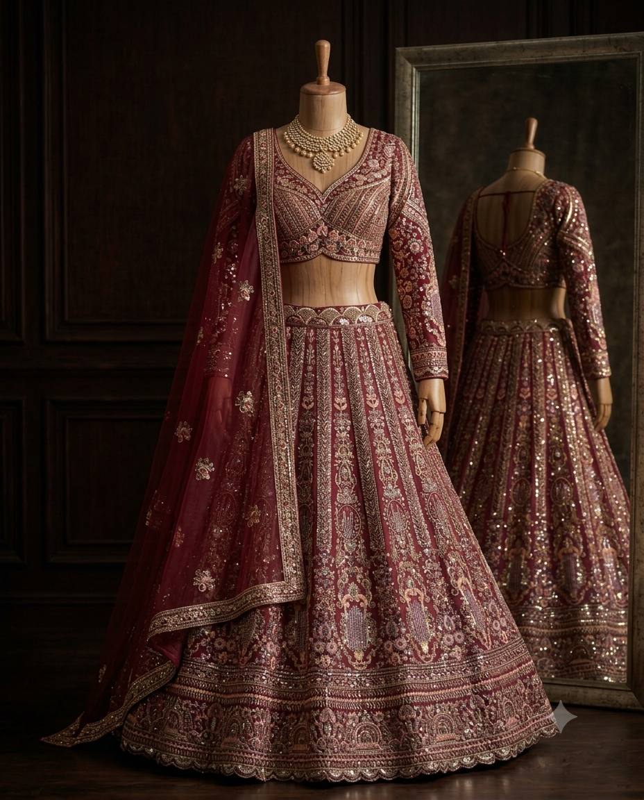 Butterfly Net Lehenga with Sequins Embroidery & Cancan Canvas Layers | Semi-Stitched